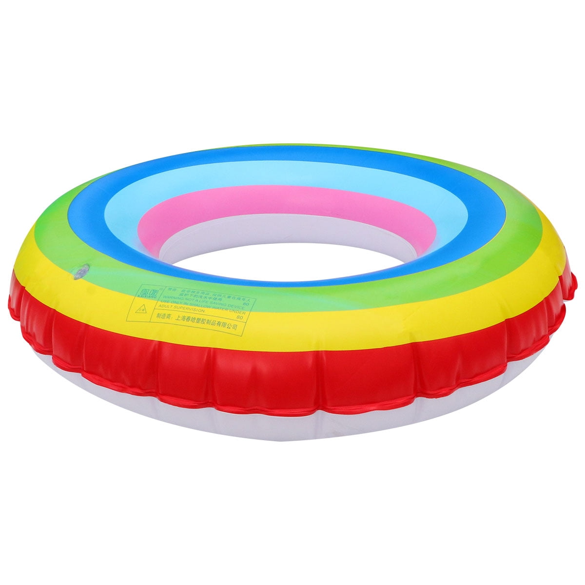 HOMEMAXS 80cm Thicken Swim Ring Double Layers Inflated Swim Ring Water ...