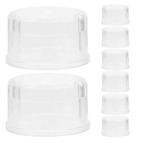 8PCS Plastic Bubble Tea Shaker Replacement Lids Spill-Proof Caps for Cocktail Shakers, Juice Cups, Tea Accessories