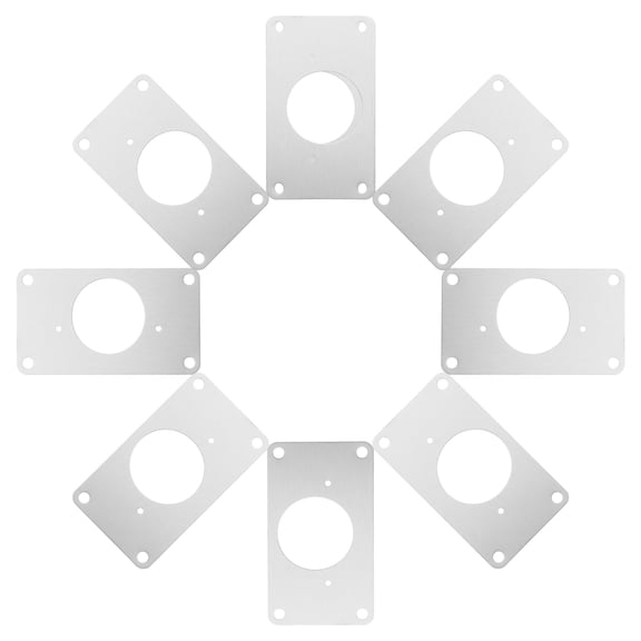 8PCS Cabinet Hinge Repair Plate Stainless Steel Door Hinge Kit with Mounting Screws for Kitchen Cabinet Hinge Fixing Brackets
