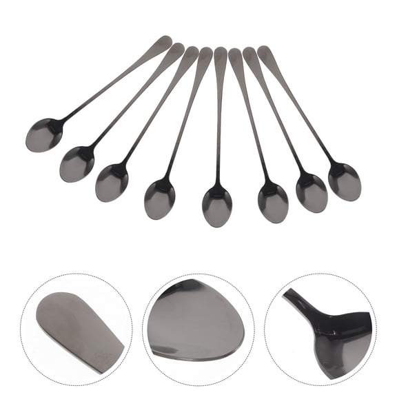 HOMEMAXS 8Pcs Latte Spoons Stainless Steel Coffee Spoons Tea Spoon Long Handle Ice Cream Spoons