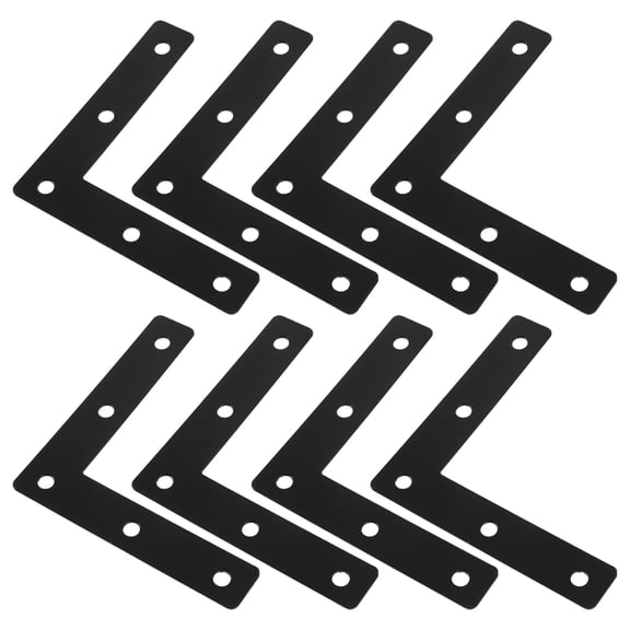 Minkissy Corner Connectors For Wood Black 8Pcs 3.14X3.14X0.39in
