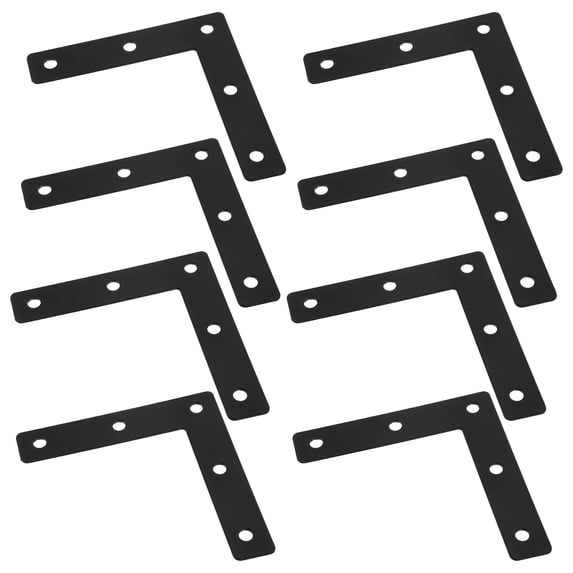 HOMEMAXS 8pcs Furniture Corner Braces Metal L Shaped Braces Cabinet 90 Degree Brackets