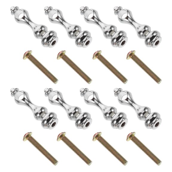 HOMEMAXS 8pcs Gallery Spindles Pole Connectors Metal Spindles Glass Railing Spindles Glass Railing Connector Gallery Spindles Railing Spindles
