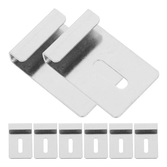 HOMEMAXS 8pcs Mirror Glass Clamp Bathroom Mirror Clips Glass Clip Shelf Support Brackets Holder