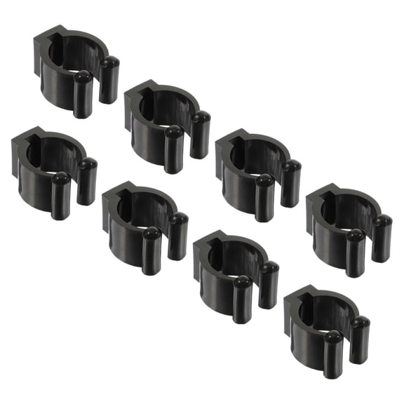 8pcs Wall Pole Clamp Wall Mount Pole Clip Plastic Cue Holder Wall Cue Pole Clamp Fishing Rod Holder