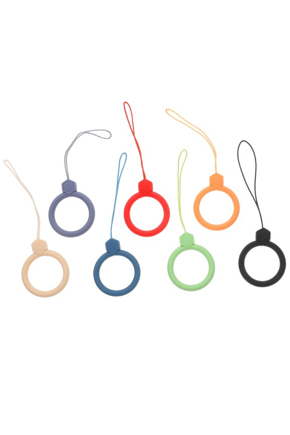 9 Pcs Keychain Mobile Phone Straps Finger Ring Lanyard 10*3.1*0.3cm
