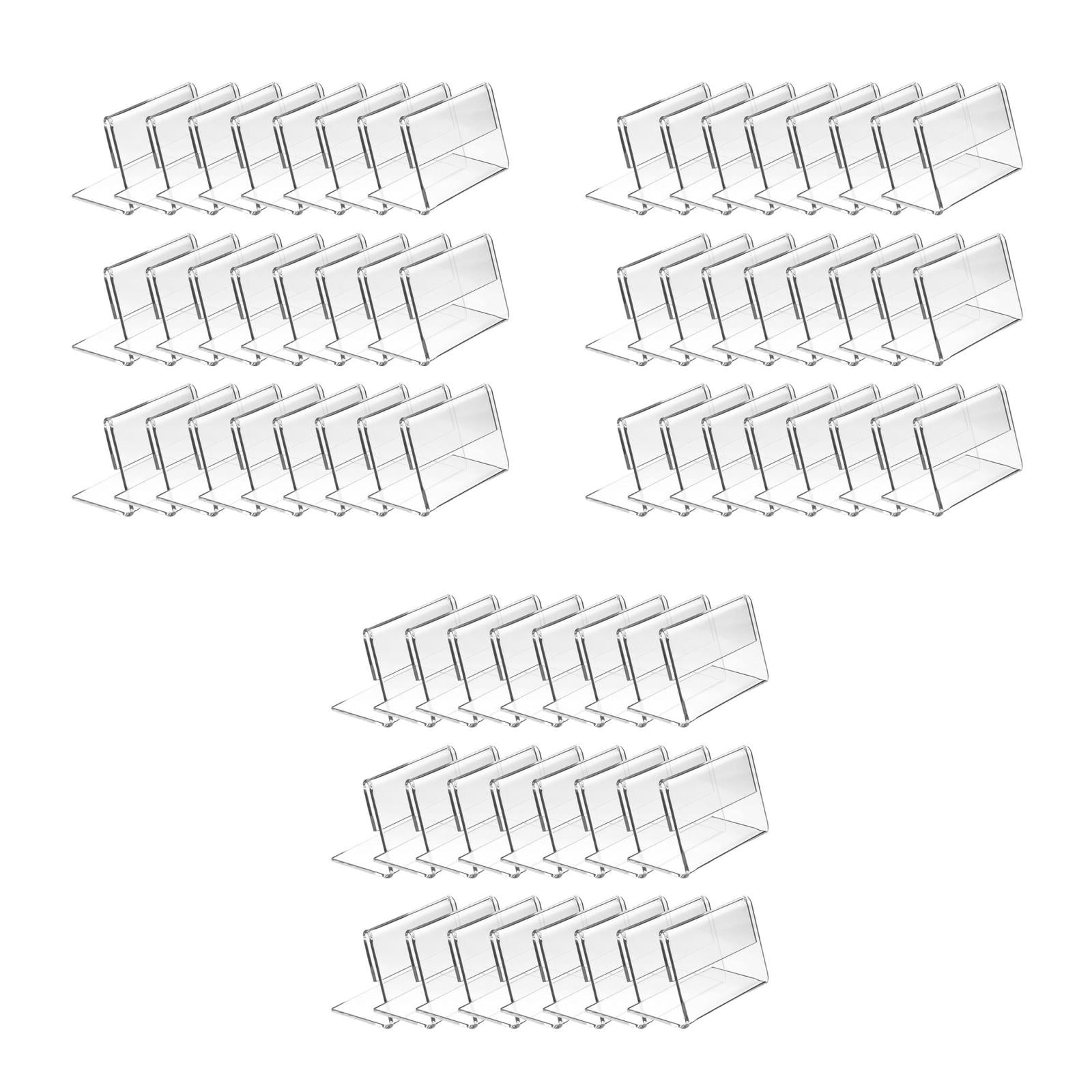 HOMEMAXS 90 pcs Counter Top Signs L-Shape Sign Holder Clear Table Tent ...