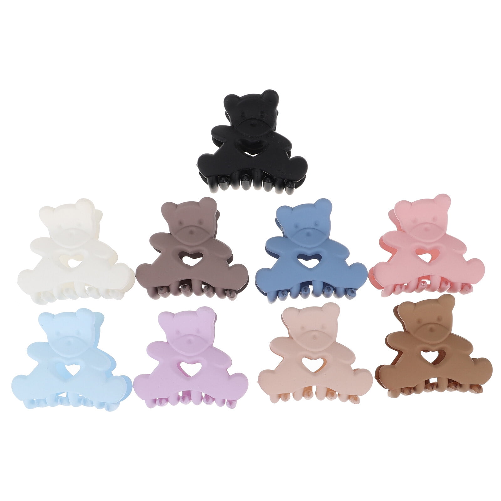 HOMEMAXS 9pcs Cartoon Bear Hair Clamps Hair Clips Mini Claw Clip Woman Headdress Hair Jaw