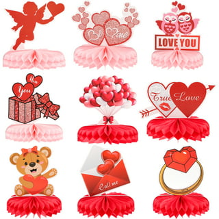 TTDQ 8pcs valentines day decoration happy valentine's day table centerpiece  decorations valentines day decorations for party