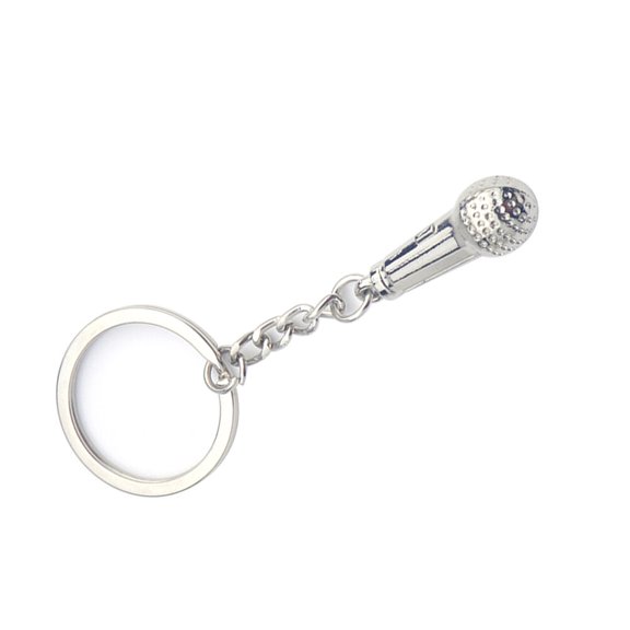 HOMEMAXS Stylish Microphone Pendant Keychain with Key Clip, Perfect Accessory for Keys, Bags, and Everyday Use