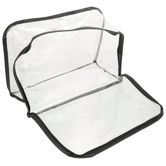 Black PVC Luxury Storage Bag for Handbags with Transparent Design and Zipper Suitable for Home and