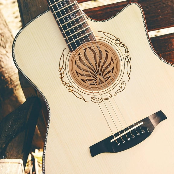 HOMEMAXS  Acoustic Guitar Sound Hole Cover Accessory for Feedback Control