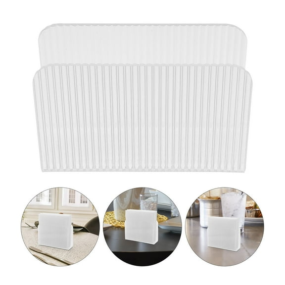 HOMEMAXS Acrylic Napkin Holder for Storage and Easy to Clean White Color Great for Coffee Shops