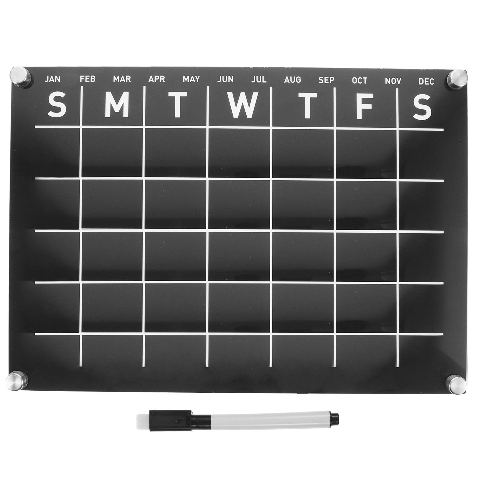 Acrylic Note Board Weekly Plan Display Student Office Black - Walmart.com