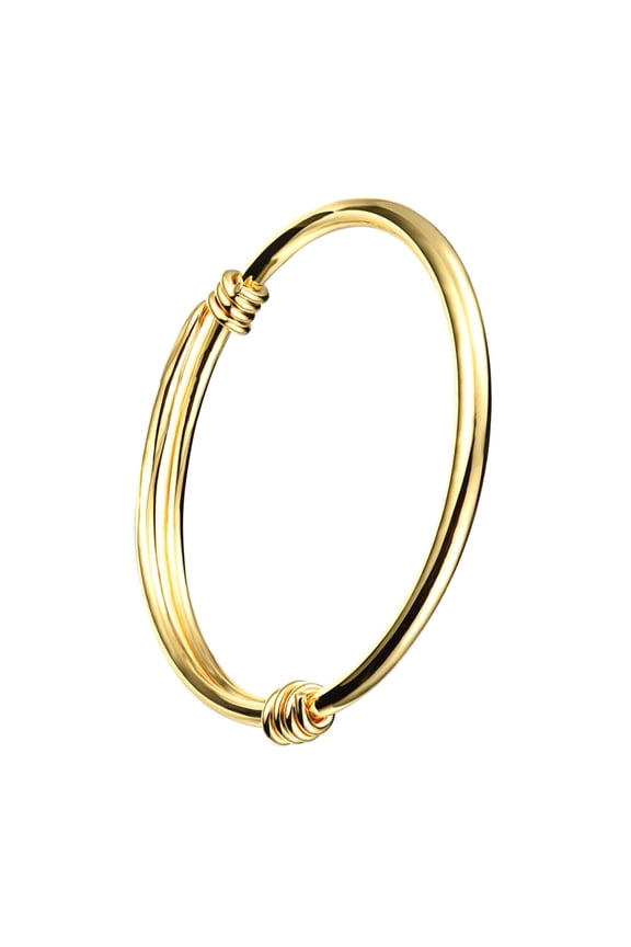 Adjustable Copper Bracelet Fashion Kids Jewelry Creative Bracelet Push-pull Open Bangle (Golden)