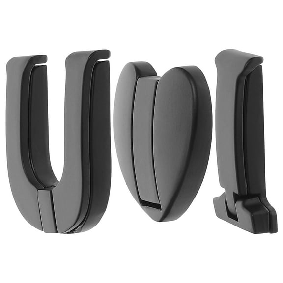 HOMEMAXS  Aluminum Alloy Hook Letter Decor Bag Hooks Hat Hanger Towel Black