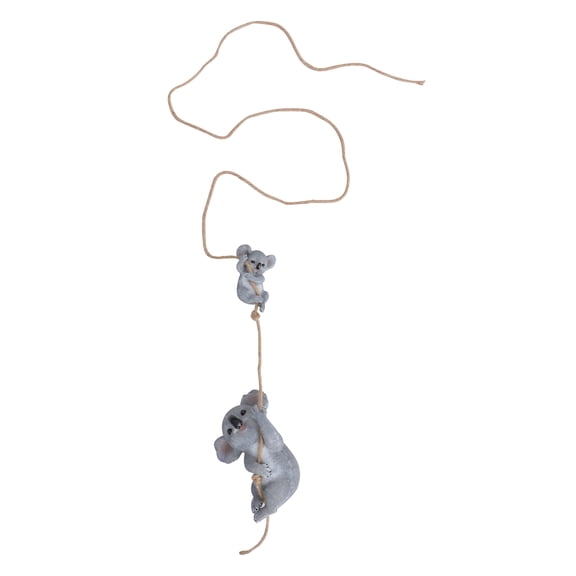 SILENRADAWN Koala Adornment Resin Craft Pendant for Yard Scene Decoration Grey