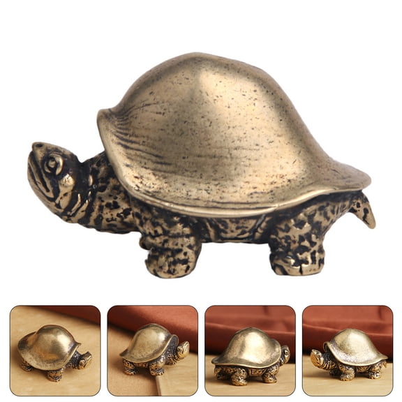 VERDANVERSE Brass Decoration Tortoise Figurine Brass Home Decor Decorators Office 1Pcs
