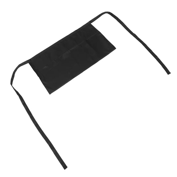 BEADCEST Bar Apron Carrying Tools Midlength Protection Polyester Black for Waiters 1Pack