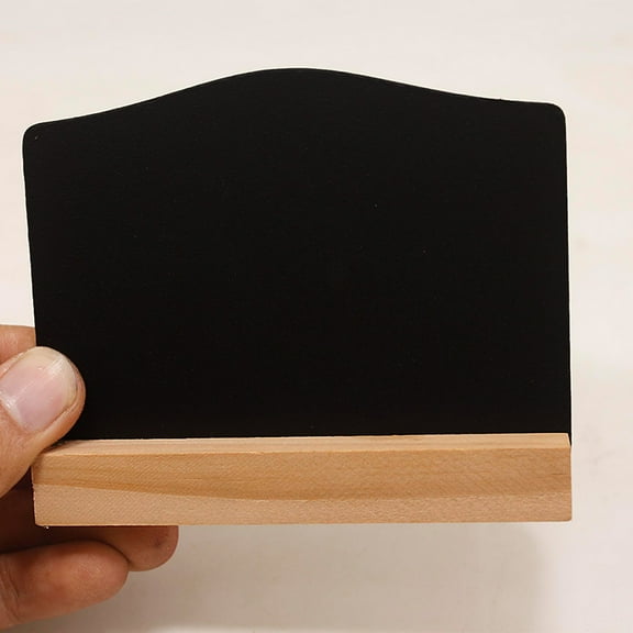 HOMEMAXS Arched Double Sided Wooden Chalkboard Stand for Writing Perfect for Parties Weddings and Cafe Signs Brown 4pcs