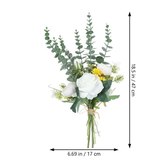 Minkissy Fall Faux Flowers Green Plastic for Home Decor 1 Pc