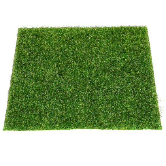 HOMEMAXS Artificial Turf Decorative Faux Green Moss Grass Mat Plastic Lawn Grass Micro Landscape Ornament
