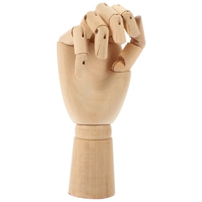 Artist Wooden Hand Model with Flexible Fingers for Drawing, Painting, and Display Tool