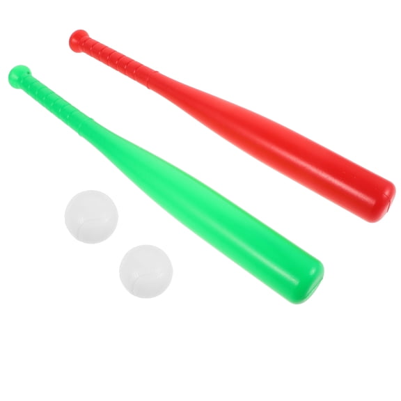 jojofuny Baseball Toys Sphere Ball Baby Baseball Bat Soft Kids Bat 2 Sets