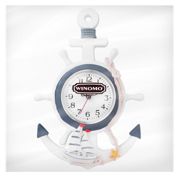 HOMEMAXS Pare Steering Wheel Clock for Timekeeping Assorted Color Pressed Film Quiet and Accurate Wall Decor