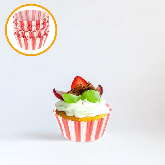 HOMEMAXS Assorted Color Paper Baking Cups for Dessert Use Brightly Designed Oven Safe Muffin Cups 100pcs