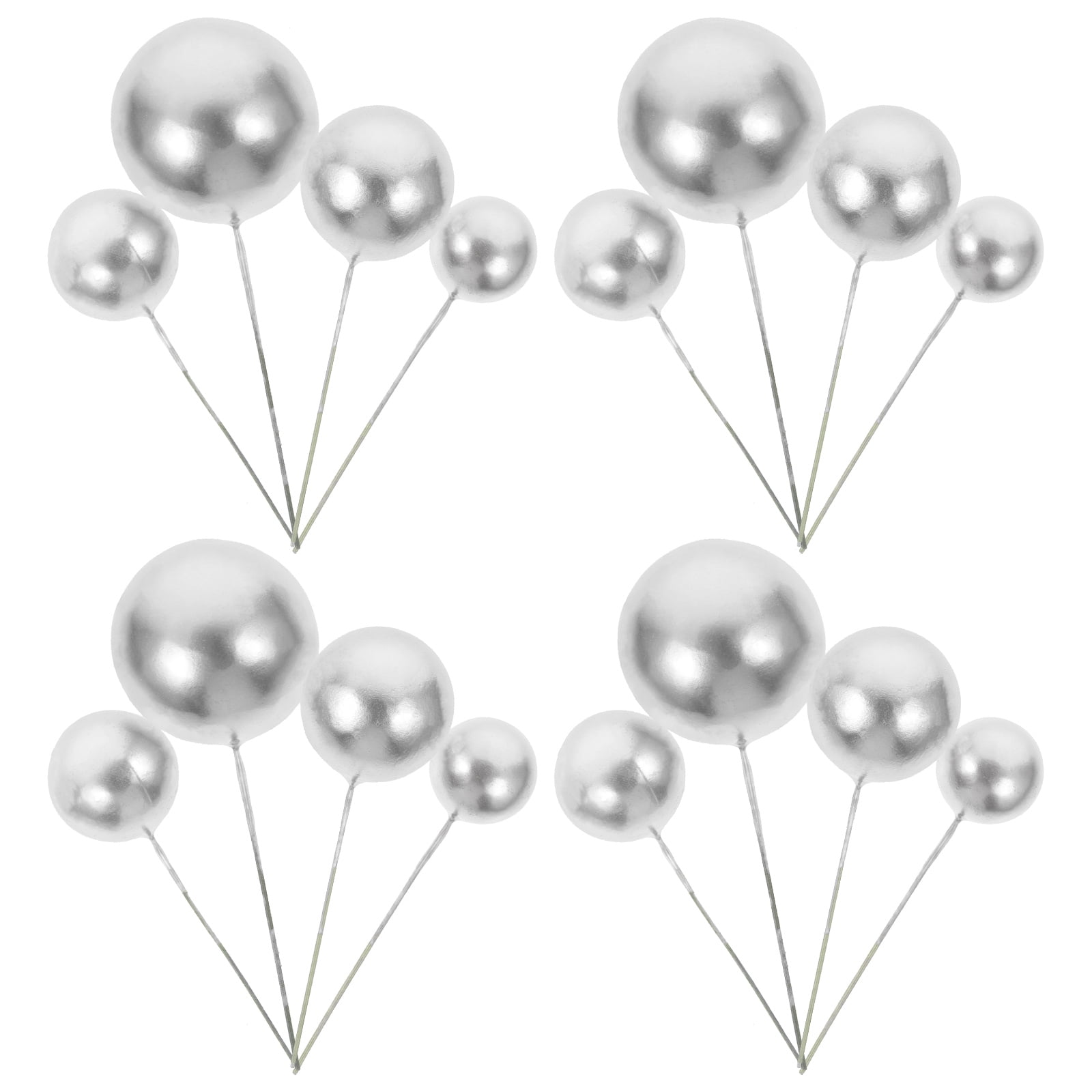 HOMEMAXS Ball Cupcake Toppers for Decor Bright and Delicate Color ...