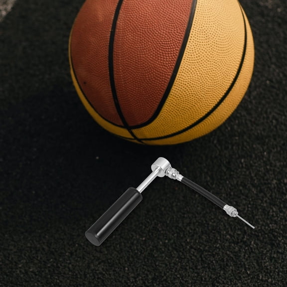 HOMEMAXS  Balloon Pump Handheld Portable Air for Inflatables Football Black