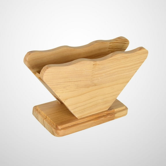 Bamboo Coffee Filter Holder Filter Paper Dispenser Rack -shaped Papers Base (Sector Shape)