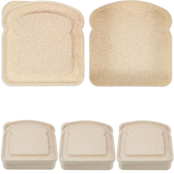 IFANLANDOR Portable Sandwich Box 4Pcs 5.1X4.8X1.6In Food Storage For Children And Adults