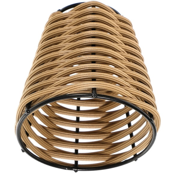 HOMEMAXS Bamboo lampshade Coffee Color for Home Use Woven Pendant Light String Shade 6 Inch Diameter
