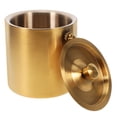 thumbnail image 1 of HOMEMAXS  Bar Beer Bucket KTV Ice Cube Large with Stand Container Golden, 1 of 8