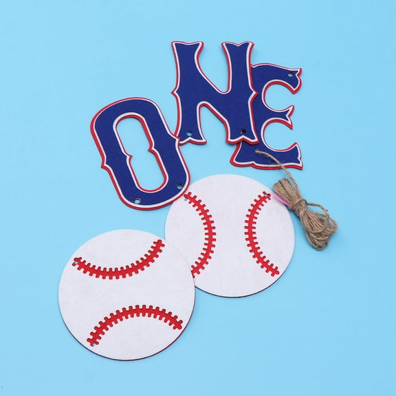 SILENRADAWN Baseball Party Sign Felt 1 Set 78.7 x 5.1 x 0.08in