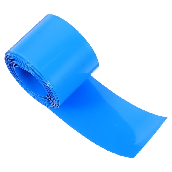 Blue PVC Heat Shrink Wrap for Battery Protection 30mm Width 4m Length Easy Installation Durability Scratch Resistance
