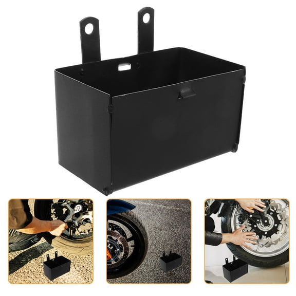 HOMEMAXS Battery Carrier Case Metal Motorcycle Batteries Carrier Case Storage Holder Box Motorcycle Batteries Store Box For Dirt Bike Atv