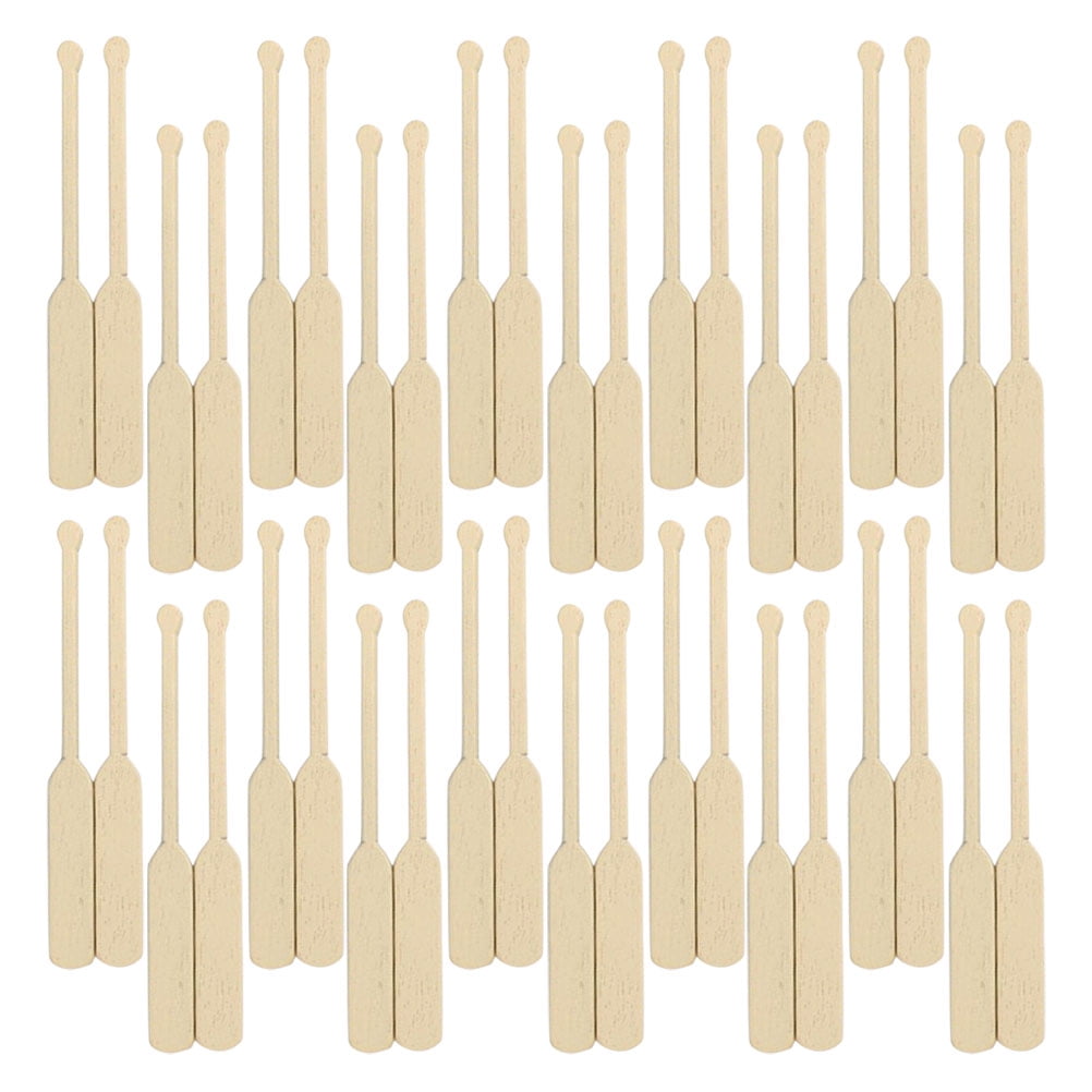 HOMEMAXS Beach Style Miniature Wood Paddles for Kids Playing Khaki ...