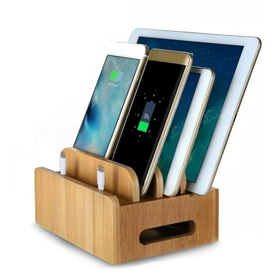 WESIEVYA Electronics Charging Station Beige Synthetic 1Pack 6.7X4.9X3.5in