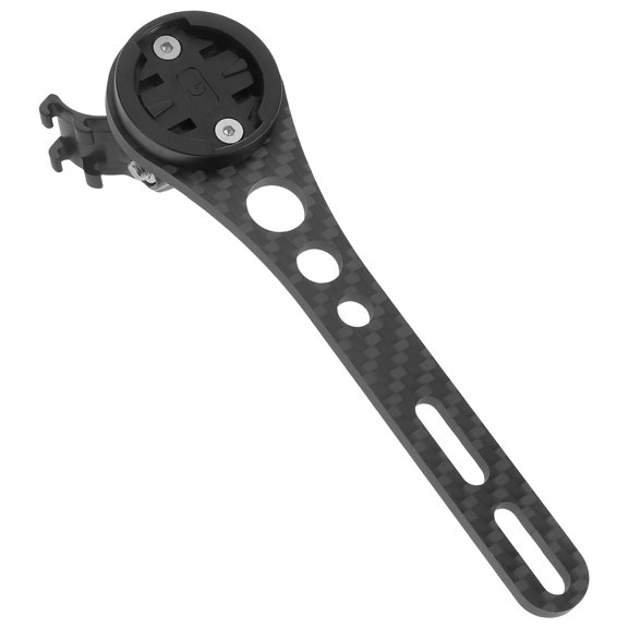 HOMEMAXS Black Carbon Fiber Bike Computer Mount for Mountain Road Bikes with Phone Holder 1 Set