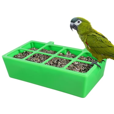 Parakeet Cage Accessories RAN No Mess Bird Feeder For Cage Parrot Food Dispenser With Perch Plastic Food Container For Parakeet Cockatiel Conure I.205805905 Cockatiel Cage