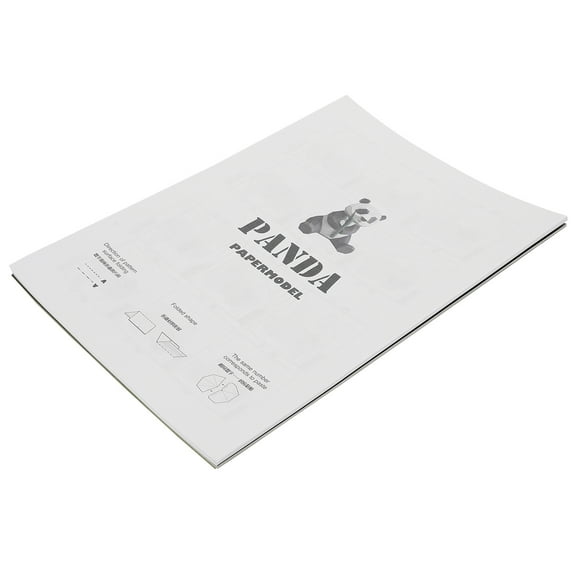 Black 3D Panda Paper Model Hand Molded Decoration for Home Use Easy to Assemble No Scissors Needed 1PC