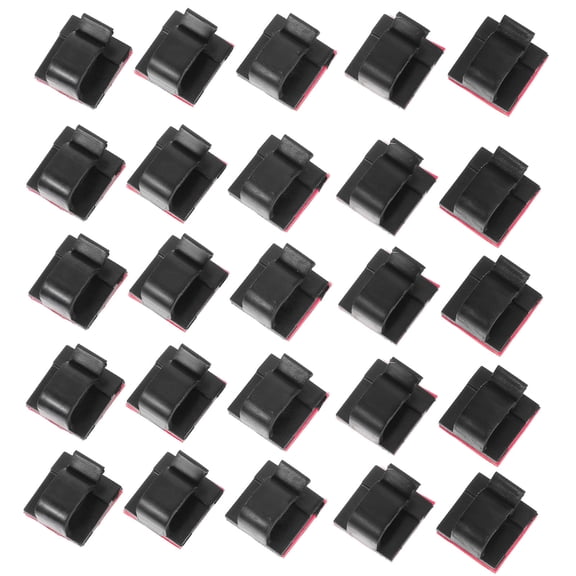 Black Adhesive Cable Management Brackets for Home Use 100pcs Wire Fixing Clamps Multi-functional