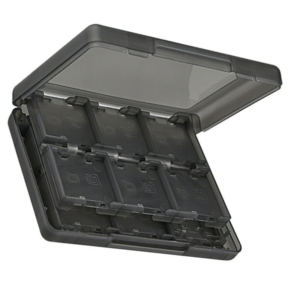 Black Game Cards Storage Case with 28 Slots for Lasting Protection and Easy Use 9 Slots
