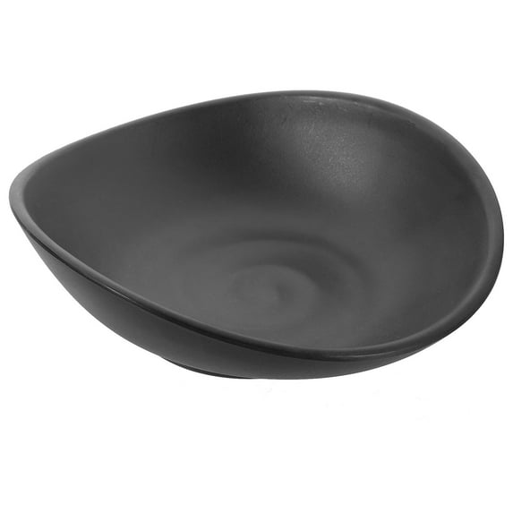 HOMEMAXS Black Melamine Snack Plate for Home Use Smooth Surface Easy to .87 x 5.91 Inches