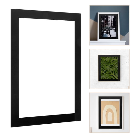HOMEMAXS Black PVC Picture Frame for Crafts Use Perfect for Artworks Posters Certificates 1 Set