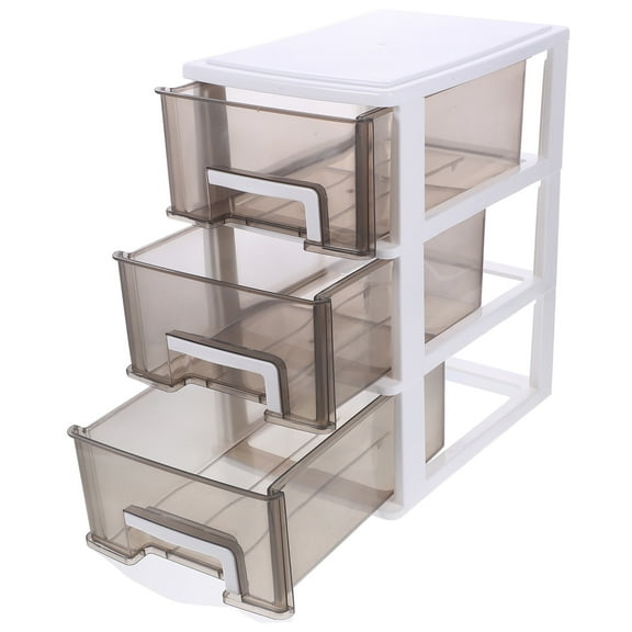 HOMEMAXS Black Plastic Storage Cabinet with Drawer Design for Small Space Organization and Neatness 19.7x13x5.9 Inches