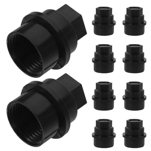 HOMEMAXS Black Plastic Wheel Lug Nut Cap Covers for Protection Use 10pcs Stylish and Durable Car Accessories